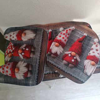 Alfombrilla baño 3 gnomos Navidad