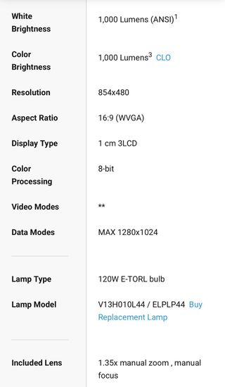 Proyector Epson DVD