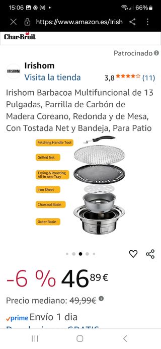 Barbacoa multifuncional de mesa