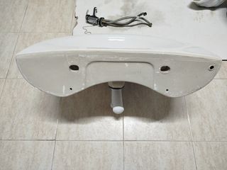 Lavabo con pedestal Roca porcelana blanco