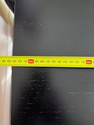 Mesa comedor extensible negra - acero