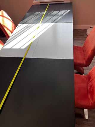 Mesa comedor extensible negra - acero