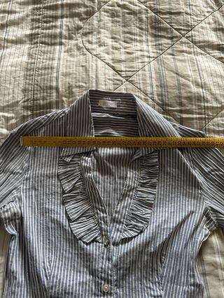 Camicia a righe azzurre e argento Oltre