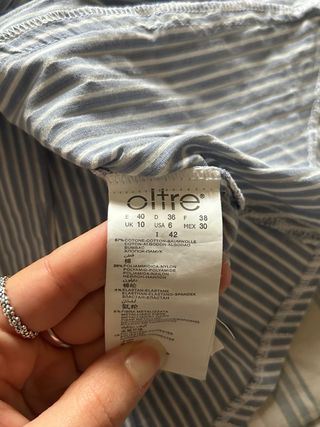 Camicia a righe azzurre e argento Oltre