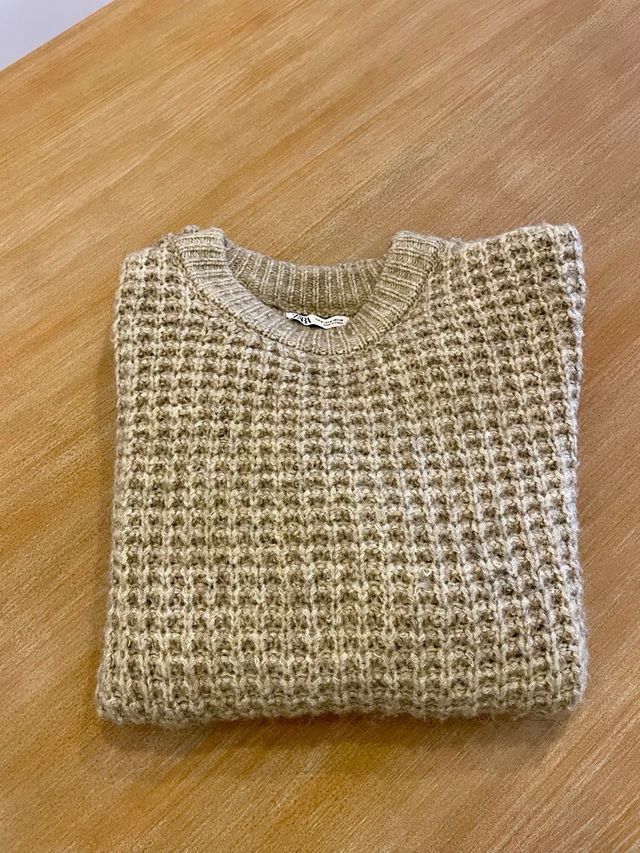 Jersey de lana Zara beige