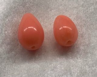 52 Parejas de Perillas de Coral Rosa Natural
6x3mm