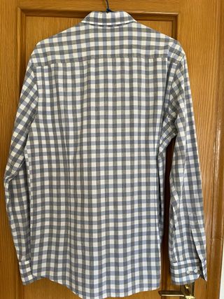 Camisa Massimo Dutti cuadros azul gris
