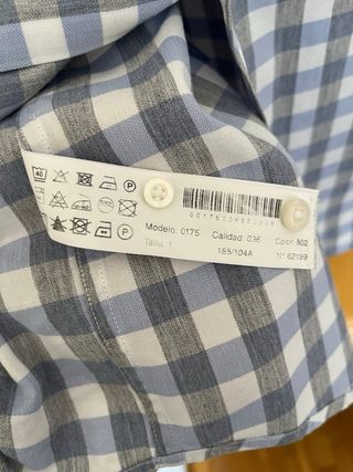 Camisa Massimo Dutti cuadros azul gris