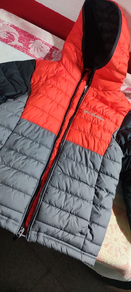 Abrigo Columbia niño - Rojo Gris