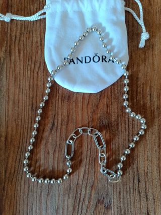 Collar Pandora Plata - Cadena Bolitas