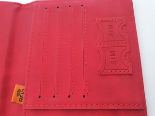 Cartera viaje para pasaporte documentación [Rojo]
