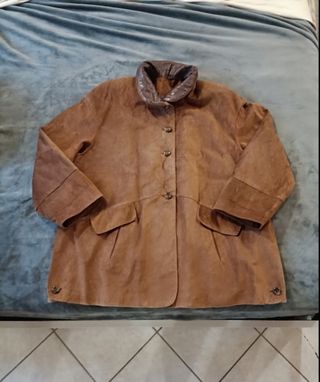 Giacca in pelle scamosciata vintage