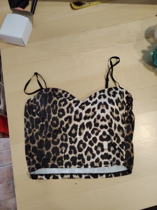 Top corto leopardo