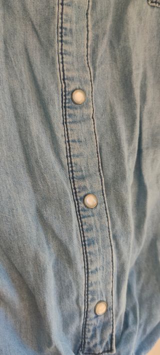 Blusa denim sin mangas