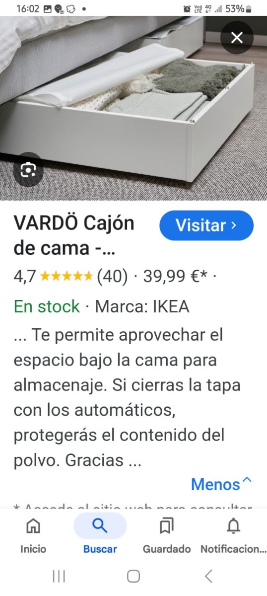 Cajon organizador Vardo Ikea