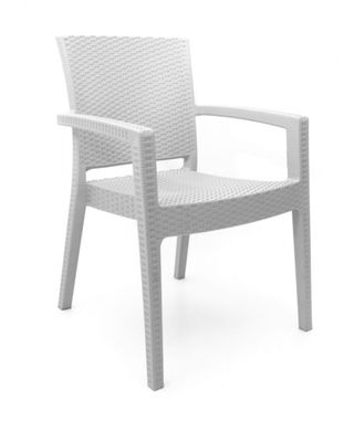 Set da 4 Sedie in Polyrattan Impilabili