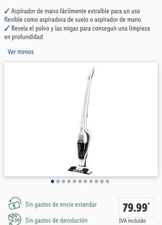 Aspirador escoba y de mano 2 en 1 como NUEVO