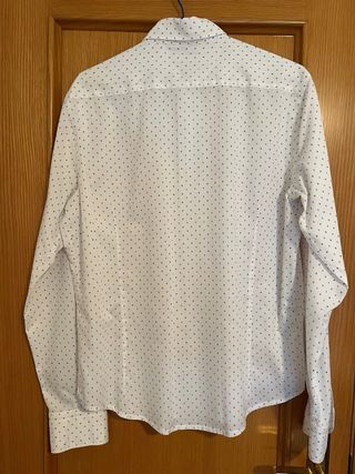 Camisa Massimo Dutti Blanca /Motivos azul Talla M