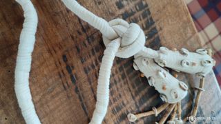 Borsa spiaggia beige-bianca