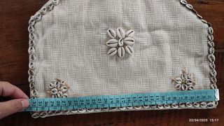 Borsa spiaggia beige-bianca