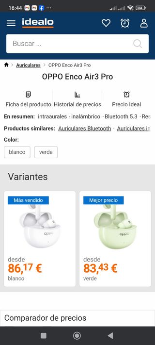 OPPO Enco Buds3 Pro - Blancos
