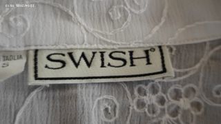 Blusa Swish bianca ricamata
