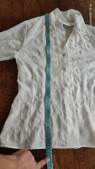 Blusa Swish bianca ricamata