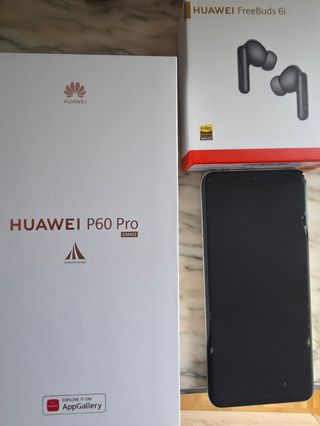 Huawei P60 Pro blanco - ¡Impecable! + auriculares
