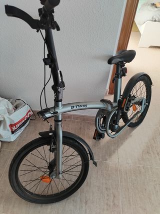 Bicicleta plegable BTWIN space grey