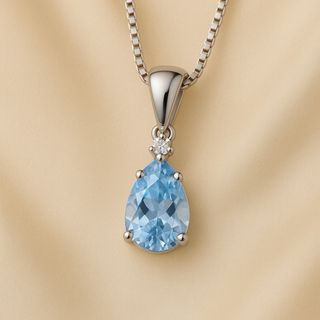 Collar de Aguamarina y Cuarzo Blanco en Plata de Ley 925  Curació Holistica  Joyería Energética