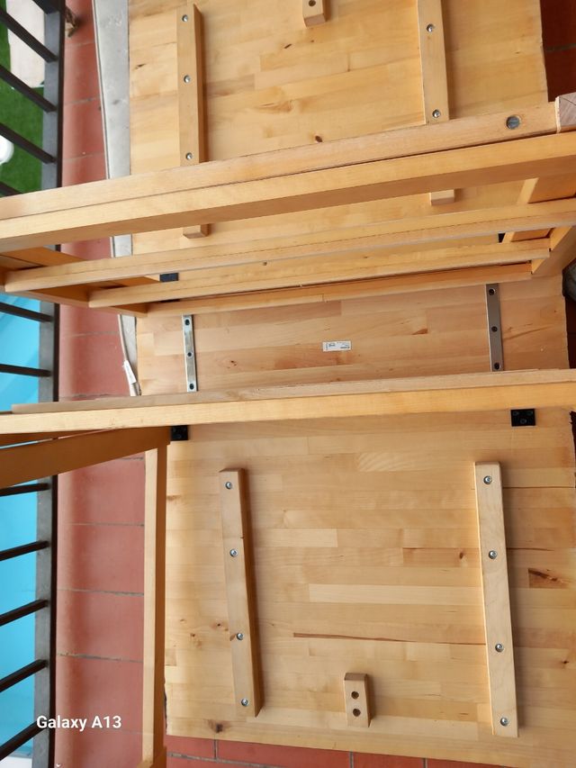 Norden, tavolo IKEA, in legno massello. Restaurato.