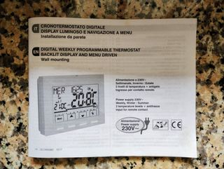 Cronotermostato Digitale Settimanale 4 Tasti Perry