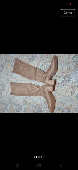 Botas ante beige, talla 40