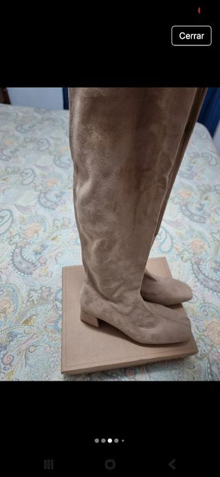 Botas ante beige, talla 40