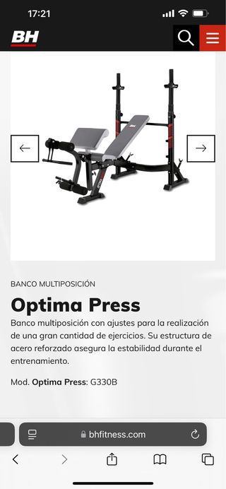 Multiestacion Banco musculación BH Strength Optima