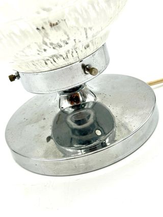 Lampada Da Tavolo Design Anni 70 Murano e Metallo