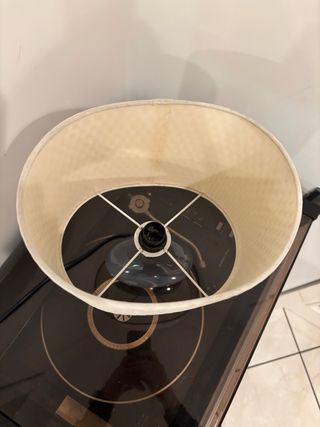 Lampada Abat-jour vintage anni '80 Grigia Panna