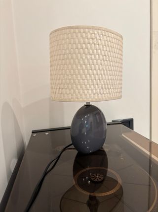 Lampada Abat-jour vintage anni '80 Grigia Panna