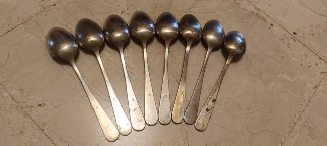 Lote 8 cucharas alpaca cubiertos