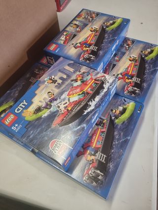 Lego City lancha de rescate. Lote de 6 caja!