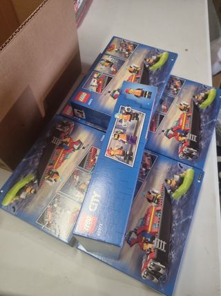Lego City lancha de rescate. Lote de 6 caja!