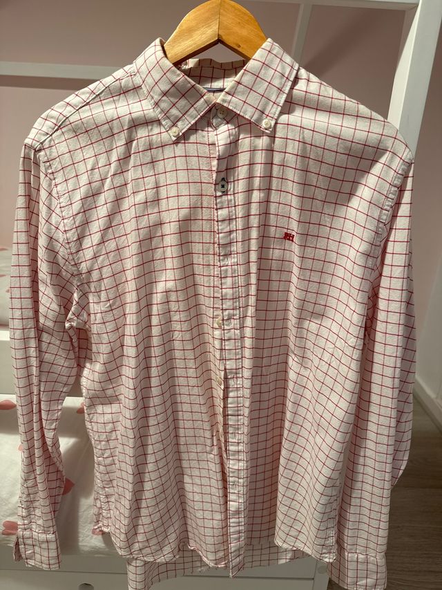 Camisa Pedro del Hierro a rayas rojas talla