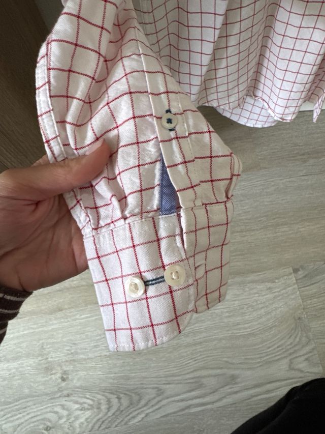 Camisa Pedro del Hierro a rayas rojas talla