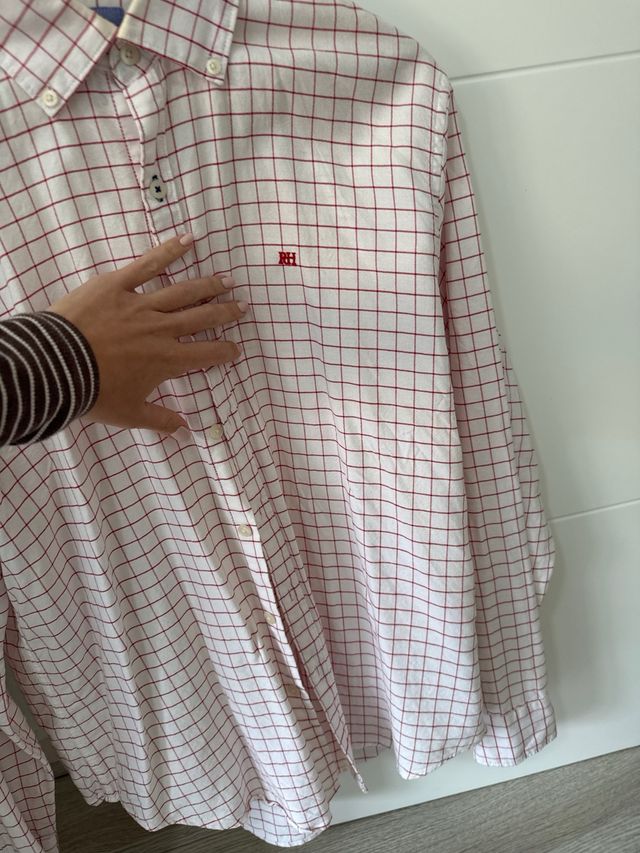 Camisa Pedro del Hierro a rayas rojas talla