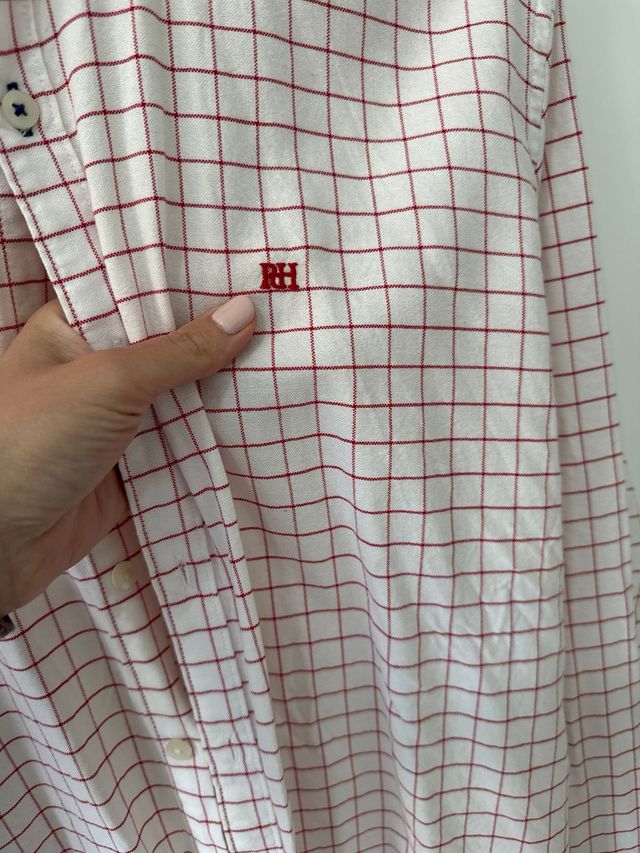 Camisa Pedro del Hierro a rayas rojas talla