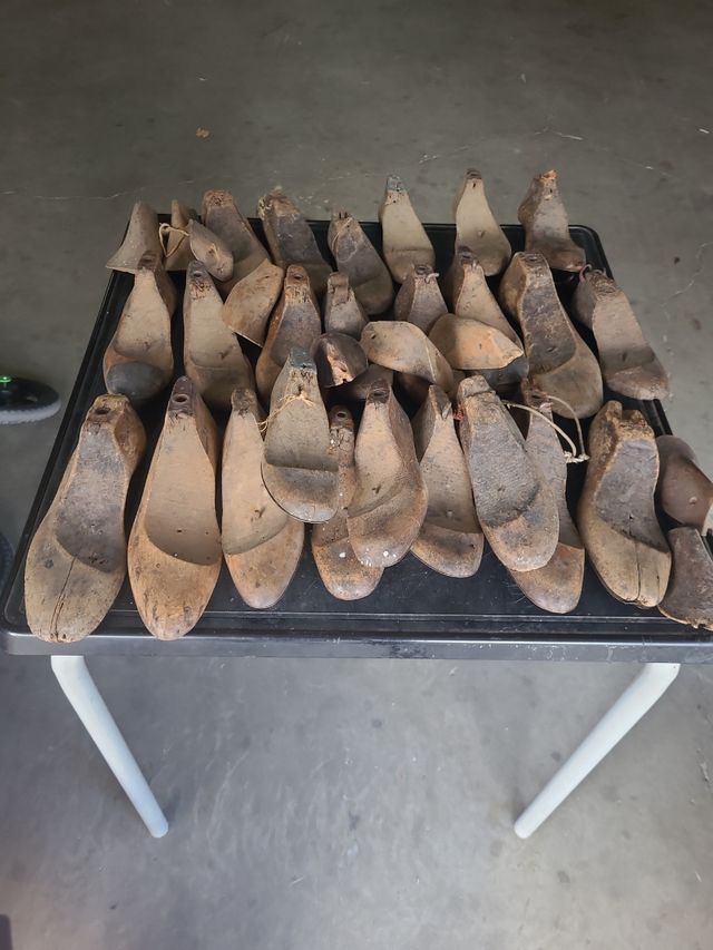 Lote de ormas antiguas de madera y hierro