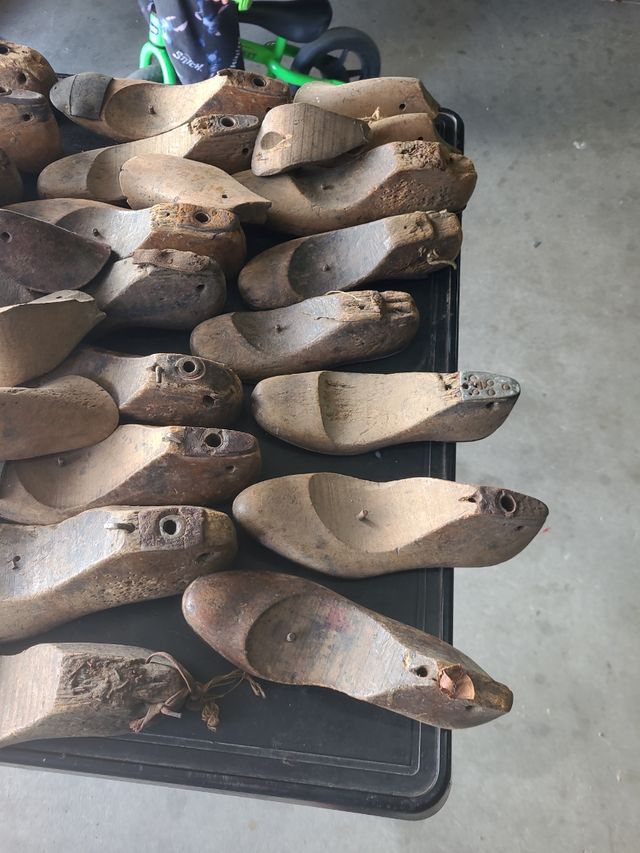 Lote de ormas antiguas de madera y hierro