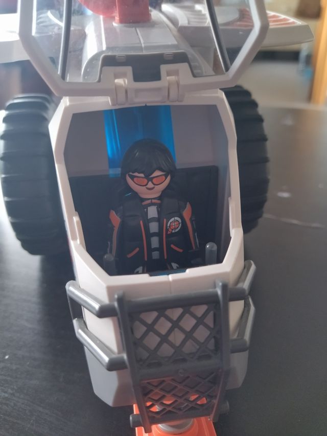 Playmobil Espacial: Nave, esquiador y paracaidista