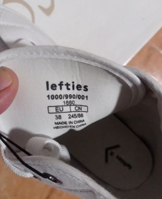 Zapatillas bambas de color blanco ,36 ,38, 39,