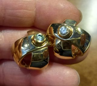 Set orecchini intercambiabili placcati oro